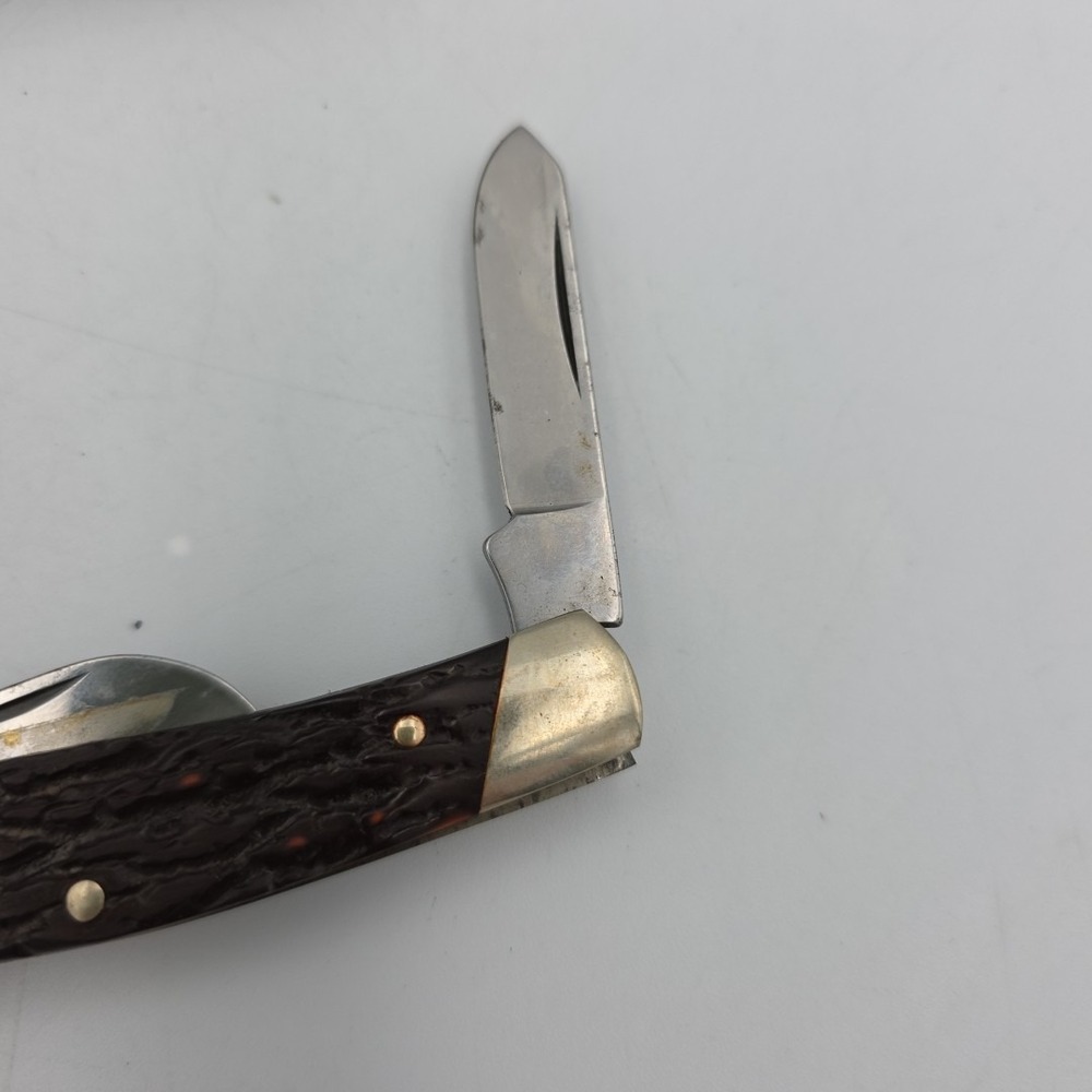 VINTAGE BOKER GERMANY 9885 V TREE BRAND DOGLEG STOCKMAN POCKET KNIFE KNIVES NOS - Picture 6 of 9